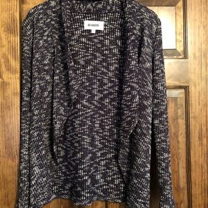 Asymmetrical wool sweater cardigan